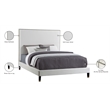Meridian Furniture Harlie Cream Velvet Full Bed