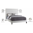 Meridian Furniture Harlie Cream Velvet King Bed