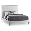 Meridian Furniture Harlie Cream Velvet King Bed