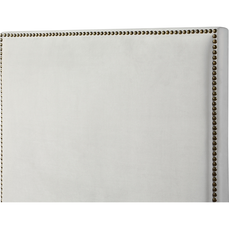 Meridian Furniture Harlie Cream Velvet King Bed