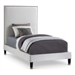 Meridian Furniture Harlie Cream Velvet Twin Bed