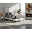 Meridian Furniture Harlie Cream Velvet Twin Bed