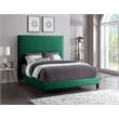 Meridian Furniture Harlie Green Velvet Full Bed