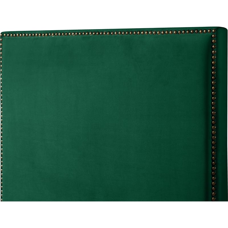 Meridian Furniture Harlie Green Velvet King Bed