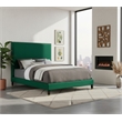 Meridian Furniture Harlie Green Velvet Queen Bed