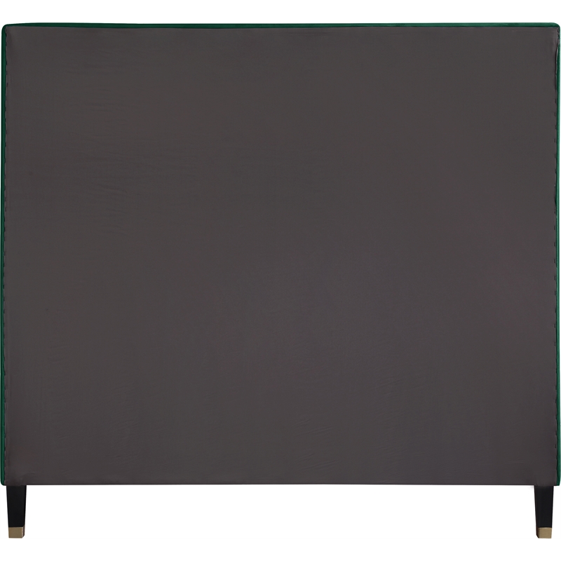 Meridian Furniture Harlie Green Velvet Queen Bed