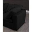 Meridian Furniture Cozy Black Velvet Modular Armless Loveseat