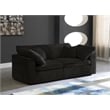 Meridian Furniture Cozy Black Velvet Modular 2 Piece Loveseat