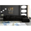 Meridian Furniture Cozy Black Velvet Modular Sectional