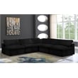 Meridian Furniture Cozy Black Velvet Modular Sectional