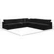 Meridian Furniture Cozy Black Velvet Modular Sectional