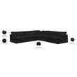 Meridian Furniture Cozy Black Velvet Modular Sectional