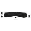 Meridian Furniture Cozy Black Velvet Modular Sectional
