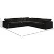 Meridian Furniture Cozy Black Velvet Modular Sectional