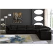 Meridian Furniture Cozy Black Velvet Modular Sectional