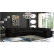 Meridian Furniture Cozy Black Velvet Modular Sectional