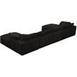 Meridian Furniture Cozy Black Velvet Modular Sectional