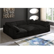 Meridian Furniture Cozy Black Velvet Modular Sectional