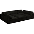 Meridian Furniture Cozy Black Velvet Modular Sectional