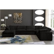 Meridian Furniture Cozy Black Velvet Modular Sectional