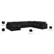 Meridian Furniture Cozy Black Velvet Modular Sectional