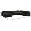 Meridian Furniture Cozy Black Velvet Modular Sectional