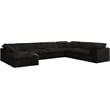 Meridian Furniture Cozy Black Velvet Modular Sectional