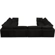 Meridian Furniture Cozy Black Velvet Modular Sectional