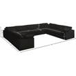 Meridian Furniture Cozy Black Velvet Modular Sectional