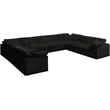 Meridian Furniture Cozy Black Velvet Modular Sectional