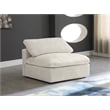 Meridian Furniture Cozy Cream Velvet Modular Armless Chair