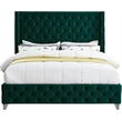 Meridian Furniture Savan Green Velvet King Bed