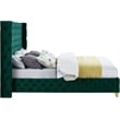Meridian Furniture Savan Green Velvet King Bed
