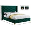Meridian Furniture Savan Green Velvet King Bed