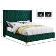 Meridian Furniture Savan Green Velvet King Bed