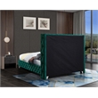 Meridian Furniture Savan Green Velvet Queen Bed