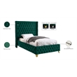 Meridian Furniture Savan Green Velvet Twin Bed