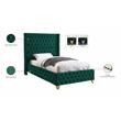 Meridian Furniture Savan Green Velvet Twin Bed