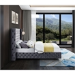Meridian Furniture Savan Gray Velvet Full Bed