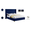 Meridian Furniture Savan Navy Velvet Full Bed