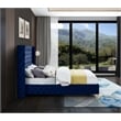 Meridian Furniture Savan Navy Velvet King Bed