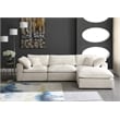 Meridian Furniture Cozy Cream Velvet Modular Sectional