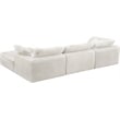 Meridian Furniture Cozy Cream Velvet Modular Sectional