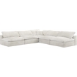 Meridian Furniture Cozy Cream Velvet Modular Sectional