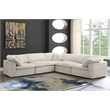Meridian Furniture Cozy Cream Velvet Modular Sectional