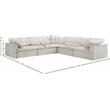 Meridian Furniture Cozy Cream Velvet Modular Sectional