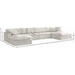 Meridian Furniture Cozy Cream Velvet Modular Sectional