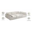 Meridian Furniture Cozy Cream Velvet Modular Sectional