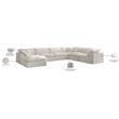 Meridian Furniture Cozy Cream Velvet Modular Sectional