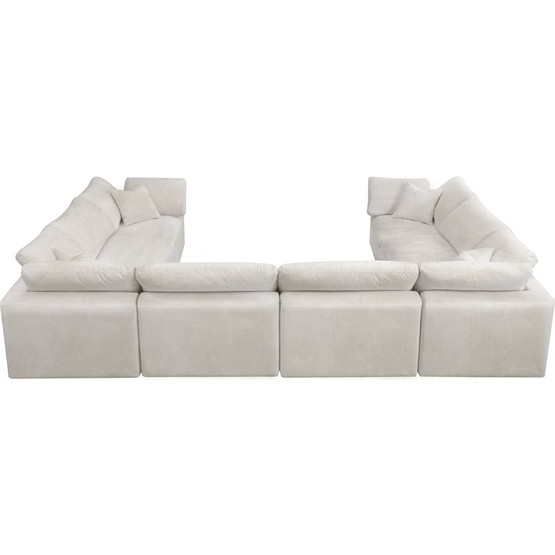 Meridian Furniture Cozy Cream Velvet Modular Sectional